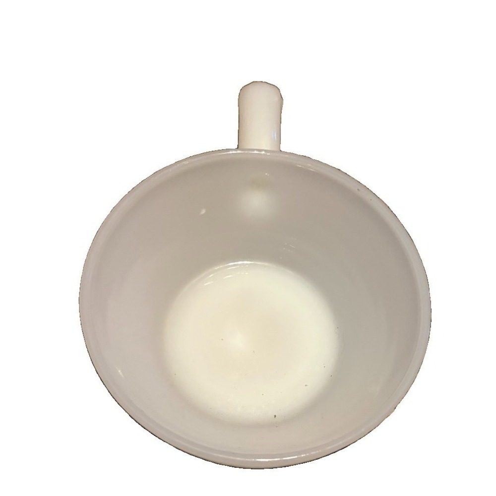 Fire King Anchor Hocking White Milk Glass Soup Chili  Bowl with Handle